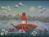 Josip Generalic, 1969, Woman on a river, oil on canvas