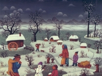 Josip Generalic, 1969, Zima s lovcem (Winter with a hunter), ulje na platnu (oil on canvas)