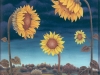 Ivan Generalic, 1970, Sunflowers, oil on glass