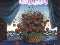Ivan Generalic, 1973, JAgode (Strawberries), ulje na staklu (oil on glass)