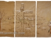 Ivan Generalic, 1973, The first snow triptych, drawing