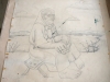 Ivan Generalic, 1974, Old Gipsy woman, drawing, 120x97 cm