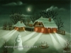 Ivan Generalic, 1974, Snowman, oil on glass