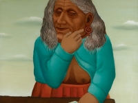 Ivan Generalić, 1975, Gatara (Divination), ulje na staklu (oil on glass), 97×75 cm