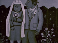 Josip Generalic, 1970, Mladenci (Newlyweds), ulje na platnu (oil on canvas)