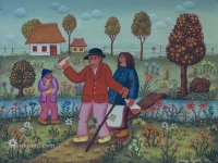 Josip Generalic, 1970, Povratak iz vinograda (Return from vineyard), ulje na platnu (oil on canvas)
