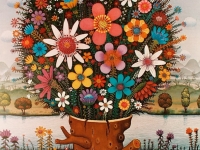 Josip Generalic, 1971, Cvjetni panj (Flower stump), ulje na platnu (oil on canvas)