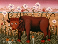 Josip Generalic, 1972, Mladi bik (Young bull), ulje na platnu (oil on canvas)