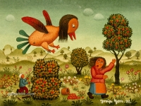 Josip Generalić, 1972, Strašni balon (Scary balloon), ulje na platnu (oil on canvas)