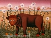 Josip Generalic, 1972, Young bull, oil on canvas