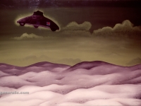 Josip Generalić, 1974, Đurđevečki peski (Djurdjevac sands), ulje na staklu (oil on glass), 230x120 cm