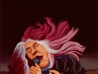 Josip Generalic, 1975, Janis Joplin, ulje na staklu (oil on glass)