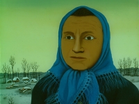 Josip Generalic, 1975, Mamica (My mother), ulje na staklu (oil on glass)