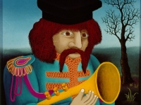Josip Generalic, 1975, Ringo Starr, ulje na staklu (oil on glass), 55x40 cm