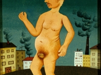 Josip Generalić, 1977, Jutarnja vježba (Morning practice), ulje na platnu (oil on canvas), 45×32 cm