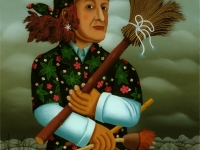 Josip Generalić, 1979, Nela Eržišnik, ulje na staklu (oil on glass), 100x70 cm