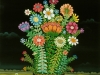 Josip Generalic, 1980, Flowers on a table, oil on glass
