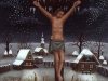 Ivan Generalic, 1990, Jesus on a cross, oil on glass