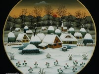 Josip Generalic, 1991, Okrugla zima (Round winter), ulje na staklu (oil on glass)