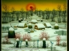 Josip Generalic, 1994, Winter with red sun, oil on glass