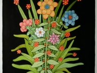 Josip Generalić, 1999, Cvijeće (Flowers), akvarel (watercolour), 69×43 cm