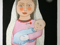 Josip Generalić, 1999, Sretno dijete (Happy child), akvarel (watercolour), 69×43 cm