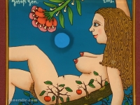 Josip Generalić, 2003, San (A dream), ulje na staklu (oil on glass), 14×15 cm