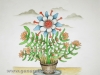Josip Generalic, 2004, Flowers in a bucket, watercolour, 33x37 cm