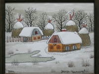 Josip Generalic, 2004, Zima (Winter), akvarel watercolour, 15x18 cm