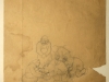 Ivan Generalic, Butchers, drawing, 47x38 cm