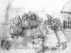 Ivan Generalic, Women fighting, drawing