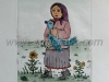 Josip Generalic, JG-C15-01(2), Woman with a bird, water-coloured etching, 39x26 cm 18x25 cm, 1975 - 600 eur