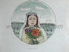 Josip Generalic, JG-E06-01(2), A bride, water-coloured etching, 27x20 cm Ø 12,5 cm, 1986 - 400 eur