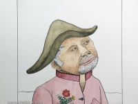 Josip Generalić, 1975, Jendraš, oslikani svilotisak (water-coloured silkscreen), 49x35 cm 37x26 cm, JG-L15-01(5) - 200 eur