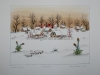 Josip Generalic, JG-K10-03(2), Winter morning, water-coloured silkscreen, 49,5x58 cm 33x45 cm,1990 - 600 eur