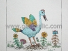 Josip Generalic, JG-L51-01(3), Colorful bird, water-coloured silkscreen, 50x35 cm 38x27 cm, 1997 - 400 eur