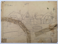 Josip Generalić, 1963, Žena s jabukama (A woman with apples), olovka na papiru (pencil on paper), 28x39 cm – Cijena na upit (Price on request)