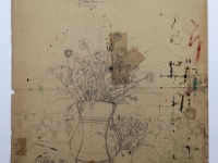 Josip Generalić, 1965, Cvijece (Flowers), olovka na papiru (pencil on paper), 56x52 cm, 1965– Cijena na upit (Price on request)