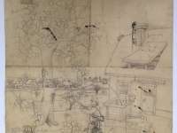 Josip Generalić, 1965, Lovac (A hunter), olovka na papiru (pencil on paper), 61x63 cm – Cijena na upit (Price on request)