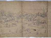 Josip Generalić, 1966, Zima (Winter), olovka na papiru (pencil on paper), 60x80 cm – Cijena na upit (Price on request)
