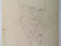 Josip Generalić, 1977, Markov prijatelj (Marko's friend), olovka na papiru (pencil on paper), 72x55 cm – Cijena na upit (Price on request)