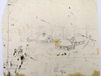 Josip Generalić, 1977, Povratak doma (Return home), olovka na papiru (pencil on paper), 40x33 cm – Cijena na upit (Price on request)