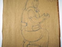 Josip Generalić, Beračica grožđa (Grape picker), olovka na papiru (pencil on paper), 56x44 cm – Cijena na upit (Price on request)