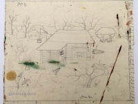Josip Generalić, Vesele ptice (Happy birds), olovka na papiru (pencil on paper), 20x25 cm – Cijena na upit (Price on request)