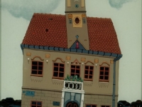 Josip Generalić, 1977, Radovi u Varaždinu (Construction works in Varazdin), ulje na staklu (oil on glass), 137×51 cm – Cijena na upit (Price on request)