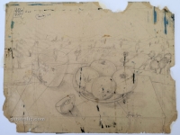 Josip Generalić, 1965, Mrtva priroda s jabukama (Still life with apples), olovka na papiru (pencil on paper), 30x39 cm – Cijena na upit (Price on request)