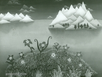 Josip Generalić, 1966, Cvjetni otok (Flower island), ulje na platnu (oil on canvas)