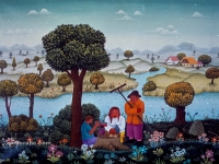 Josip Generalić, 1967, Odmor (Resting), ulje na platnu (oil on canvas)