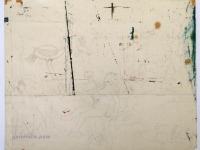 Josip Generalić, 1969, Roda s bebom (Stork with a baby), olovka na papiru (pencil on paper), 43x52 cm – Cijena na upit (Price on request)