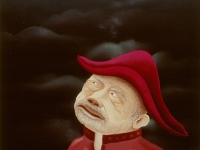 Josip Generalić, 1973, Jendraš, ulje na staklu (oil on glass), 70x55 cm